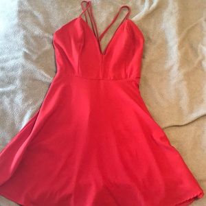 Red Open Back Dress💋